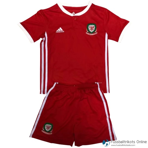 Wales Trikot Kinder Heim 2018 Rote Fussballtrikots Günstig